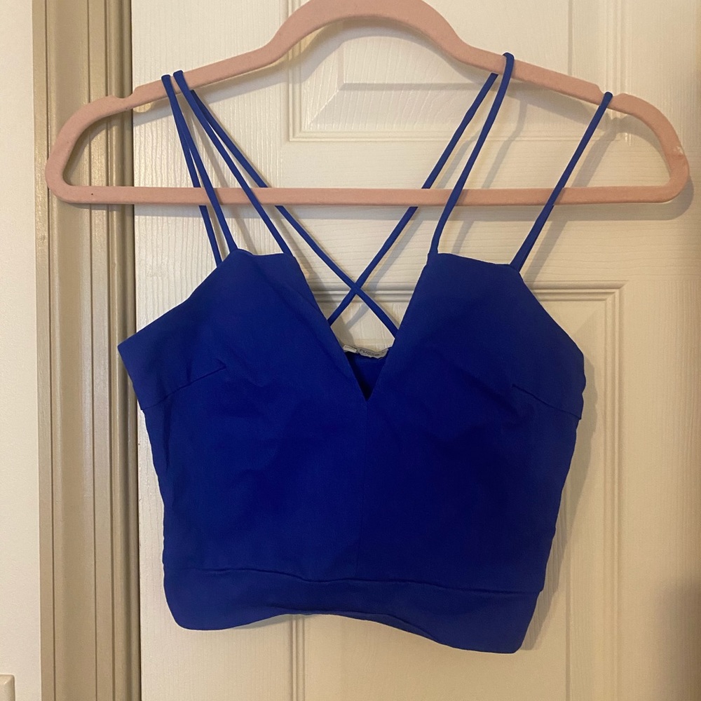 ELECTRIC BLUE CROP TOP